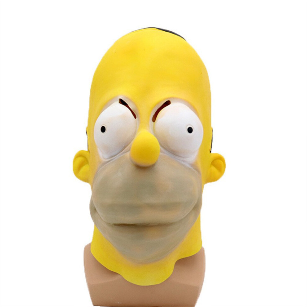(Style A) Simpsons Mask Halloween Latex Costume Headgear For Cosplay Themed Events And