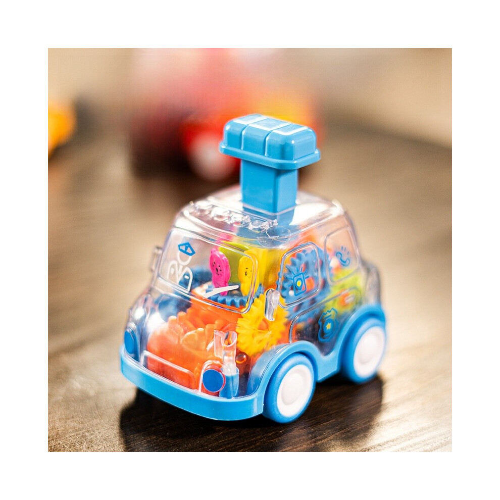 (Blue) Childrens Press The Police Car Toy With Transparent Body Design For Play Daily-image-OPC-PHNBSJZ-NEW