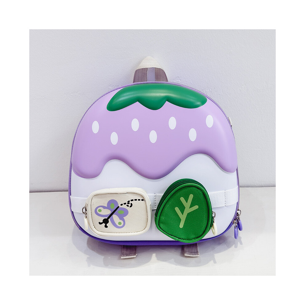 (Purple) Hard Toddler Eva Shell Backpack With Strawberry Exterior Daily For Design-image-OPC-PHNBVTX-NEW
