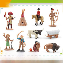 (Wild West) American Native And Wild West Suit Model With Deer And Bonfire Gift For Kids