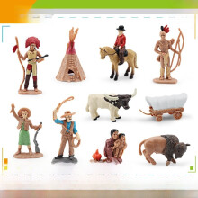 (Western ) Wild Scene Simulation West Model Chief And Warrior Decoration Ornament Desktop