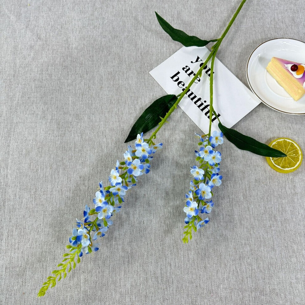 (Blue) Multicolour Delphinium Simulated Fake Flower Bouquet Decoration Interior For-image-OPC-PHNC7XM-NEW