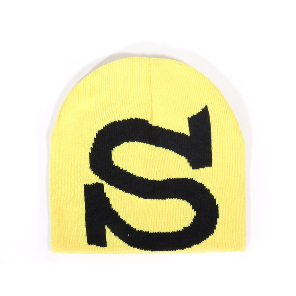 (Yellow) Fashionable Candy Street Colored Letter Pattern Neutral Hat Knitted Casual-image-OPC-PHNC8YM-NEW