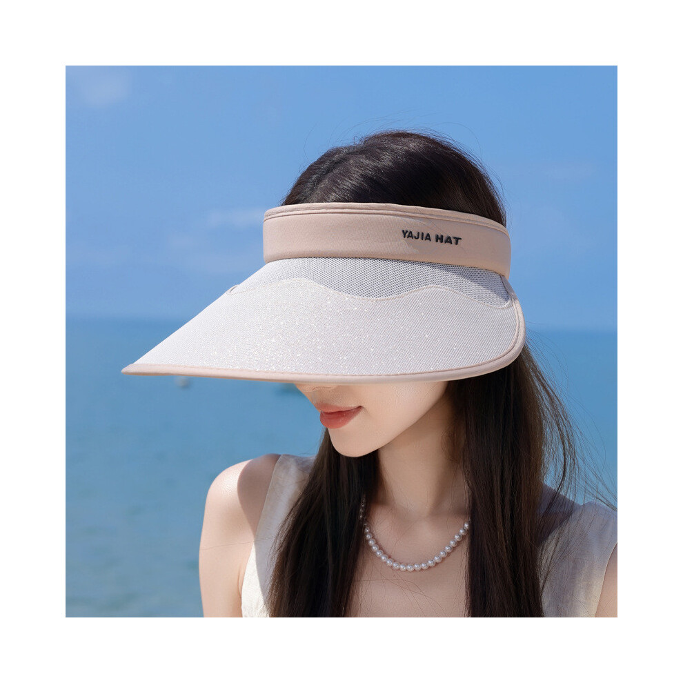 (Khaki) Splicing Fashionable Design Sunshade Hat With Large Brim For Casual Wear Outdoor-image-OPC-PHNCD7F-NEW