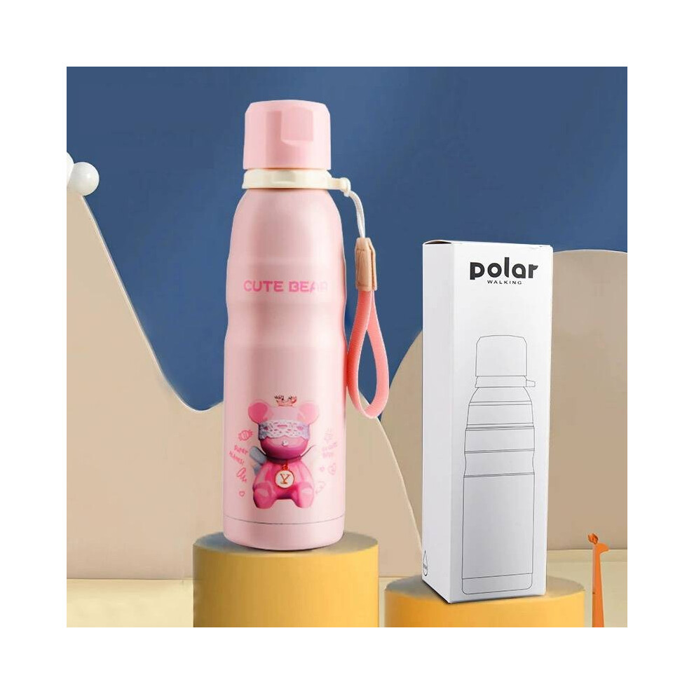 (Rose Pink) Snoopy Melody My Cartoon Printed Large Capacity Stainless Cup Steel Insulated-image-OPC-PHNCD9X-NEW