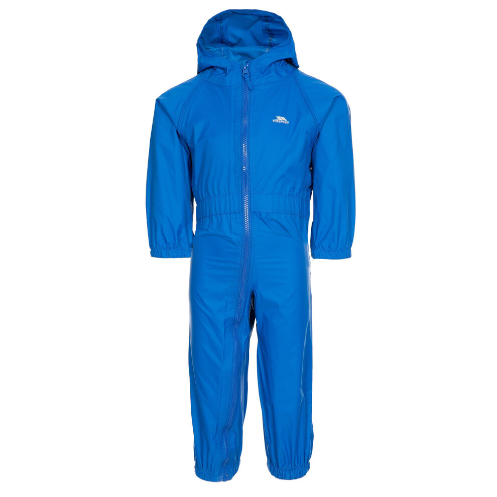(7/8 Years, Cobalt) Trespass Kids Unisex Dripdrop Padded Waterproof Rain Suit