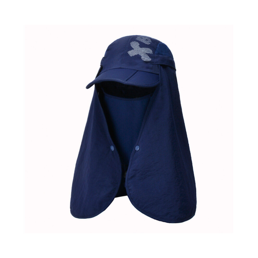 (Navy Blue) Men Sun Outdoor Hat Extended Brim And Breathable Nylon For Cap Travel Hiking-image-OPC-PHNCSBX-NEW