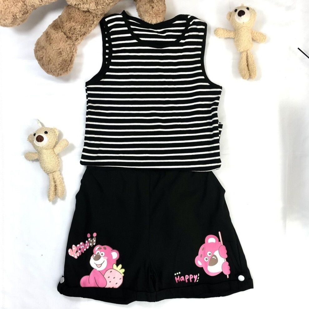 (Black, 110cm/43.31in) Kuromi Lotso Linabell Cinnamoroll Waistcoat Suspenders Shorts Child Girl Cute-image-OPC-PHNCYRR-NEW