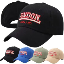 4PCS Unisex London Embroidered Cotton Baseball Caps | Adjustable Dad Hats for Men & Women | Stylish Casual Summer Caps