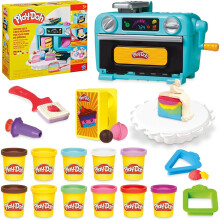 Play-Doh Ma jolie part de gâteau, four jouet, accessoires de cuisine factices et 11 pots de pâte à modeler, dès 3 ans