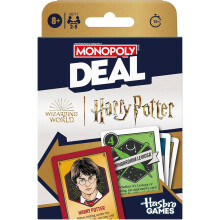 Monopoly Deal: Harry Potter Edition - Fast Family Card Game for 2-5 Players, Collect Butterbeer, Golden Snitch, Chocolate Frog, Cast Spells