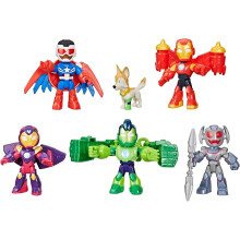 Pacote com 6 estatuetas do Iron Man Avengers em armadura, Marvel Iron Man e seus Incríveis Amigos, a partir de 3 anos.