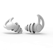 (As show, One size) Quiet Ear Plugs for Noise Reduction Reusable Hearing Protection in Flexible Silicone for Sleep,Three Layers