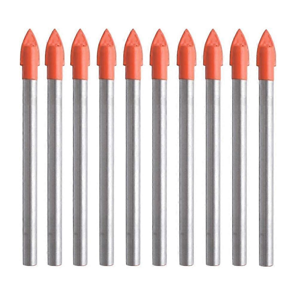 (As Show, One Size) 10Pcs 6Mm Steel Drill Bit For Ceramic Glass Tile Marble And Mirror 6Mm Tungsten Carbide Tip For Hard And Fragile Materials 4632461648352