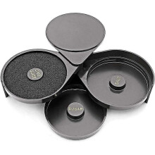 (As show, One size) 1Pack 3 Tier Bar Glass Rimmer for Margarita and Cocktail,Bartender Tool,Salt Box Spice Container