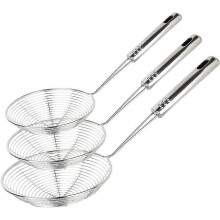 (As show, One size) Spider Strainer Skimmer,Set of 3 Asian Strainer Ladle Stainless Steel Wire Skimmer Spoon with Handle