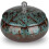 (As show, One size) Ceramic Ashtray with Lids,Windproof,Cigarette Ashtray for Indoor 1