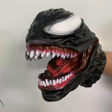 (Hand puppet venom) Latex Venom 2 Mask Cosplay Avengers 4 Hero Headset