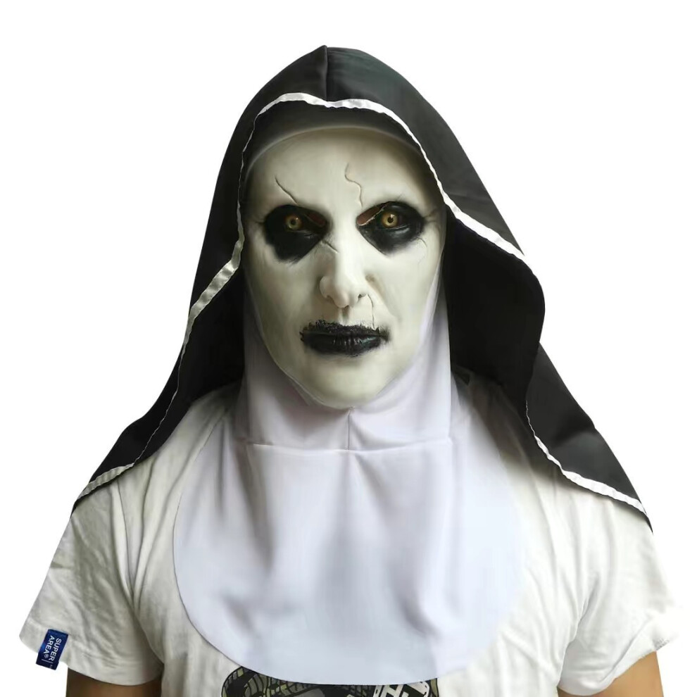 (Nun) Ghost Nun Mask Halloween Horror Scary Scary Female Ghost Head Condom-image-OPC-PHND99C-NEW