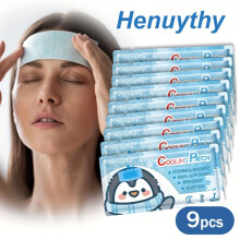 Physikalische Kühlgelpads Mit Minz -Extrakt -zermürtbarem Sofortkühlungsflecken Für Kopfschmerzen, Augen, Hals, Tragbare Klebstreifen