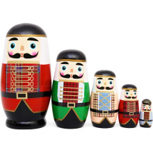Handgefertigte Holzmatryoshka -Puppen, Traditionelle Weihnachtsgeschenke, Halloween -Dekorationen, Raumdekorationen
