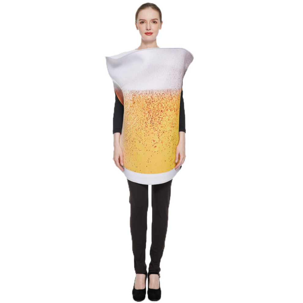 Mdsrjone (Adult Beer Mug Performance Suit, Universal Code) Halloween New Beer Mug Costume Cosplay Party Performance Costume