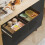 Homcom HOMCOM Tall Kitchen Cupboard with LED Lights and Adjustable Shelves, Oak 9