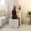 Homcom HOMCOM 3 in 1 Dressing Table Vanity Desk with Mirror and Cushioned Stool 9