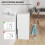 Homcom HOMCOM 3 in 1 Dressing Table Vanity Desk with Mirror and Cushioned Stool 7