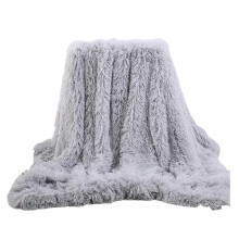(Grey, One size) Throw Blanket Fuzzy Plush Warm Thickened Cold-proof Thermal Solid Color Bed Sofa Floor Nap Blanket Home Supplies Qinghai