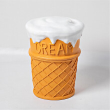 Simulated Food Stool Soft Resin Retro Fun Ingenious Decorative Low Food Shoe Changing Stool for Home Ice Cream
