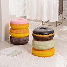 Simulated Food Stool Soft Resin Retro Fun Ingenious Decorative Low Food Shoe Changing Stool for Home Coffee Donut