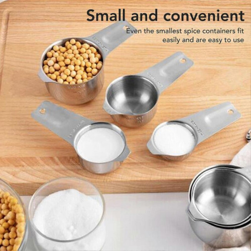 7Pcs Measuring Cups Set Stainless Steel Stackable Multifunctional Metal Nesting Measuring Cups Set for Kitchen Tools 2