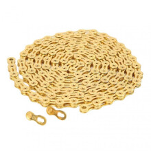 12 Speed Bicycle Chain Full Hollow Alloy Steel 12 Speed Chain for Mountain Road Bike Gold