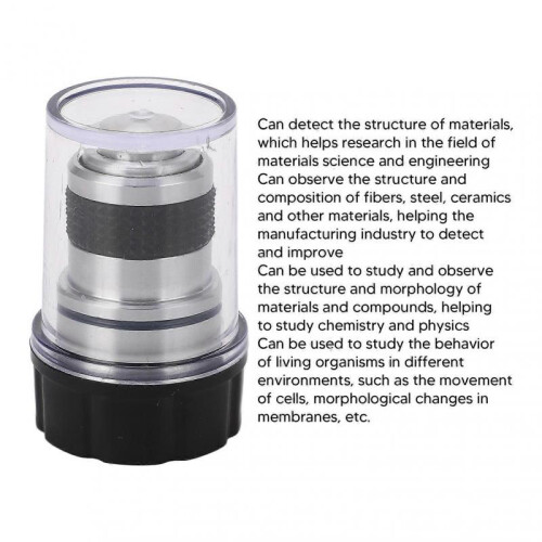 60X Biological Microscope Achromatic Objective Lens RMS Thread 185 Optical Glass Objective Lens 2