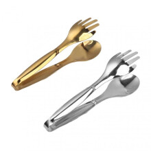 2Pcs Spoon Fork Tongs Small Serving Tongs Stainless Steel Food Clip Salad Tongs for Pastry Buffet Kitchen Accessories