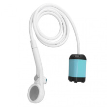 Portable Electric Shower Intelligent Digital Display Three Adjustable Electric Shower Pump Set Blue