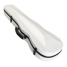 Violin Box Carbon Fiber Lightweight Portable Hard Violin Case Replacement with Hygrometer Straps White