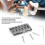 Fixed Guitar Bridge Brass Chrome Guitar Bridge Replacement Tool Accessories for Instrument Maintenance 4