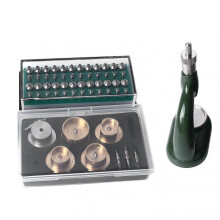 Watchmaker Jewelling Tool with 48pcs Micrometric Screw 4mm Aluminum Alloy Watch Hand Press Jewelling Tool