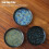 Small Tea Tray Complex Pattern Round Alloy Decorative Tea Serving Tray for Home Patio Porch Deck Blue 3