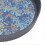 Small Tea Tray Complex Pattern Round Alloy Decorative Tea Serving Tray for Home Patio Porch Deck Blue 5