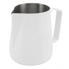 450ml Milk Frothing Pitcher 304 Stainless Steel Steaming Pitcher Milk Frother Pitcher for Coffee Shop Home White