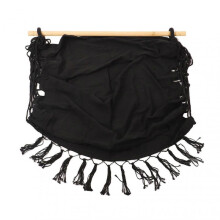 Black Scandinavian Style Tassel Hammock Chair Hanging Swing Chair for Dormitories