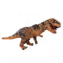 Dinosaur Costume T Rex Inflatable Dinosaur Blow Up Costume for Halloween Cosplay Party Christmas Adult 150‑190cm Brown