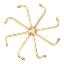 8 Holes Fountain Nozzles Brass Windmill Rotating Fountain Water Spray Head for Rockery Fish Pond Landscape G1.5in