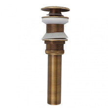 Bathroom Sink Drain Brass Retro Anti Clog Pop Up Drain Stopper Wash Basin Drain Filter for Home Kitchen