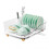 Dish Drying Rack Plastic Visualize Diversion Effluent Dish Diversion Rack for Chopsticks Bowl Plate Spoon Transparent White 3
