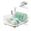Dish Drying Rack Plastic Visualize Diversion Effluent Dish Diversion Rack for Chopsticks Bowl Plate Spoon Transparent White 1