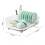 Dish Drying Rack Plastic Visualize Diversion Effluent Dish Diversion Rack for Chopsticks Bowl Plate Spoon Transparent White 2